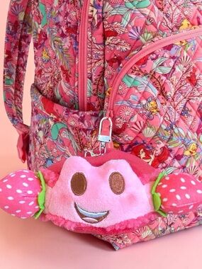 Disney Little Mermaid Sebastian Plush Bag Charm Clip Strawberry Cute Keychain